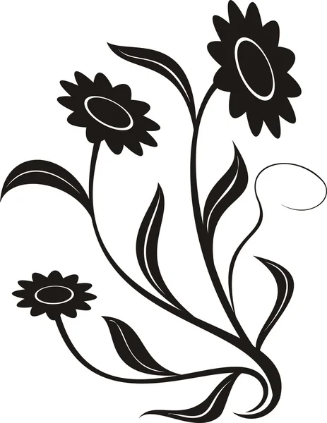 꽃 디자인 요소 그림 — 스톡 벡터