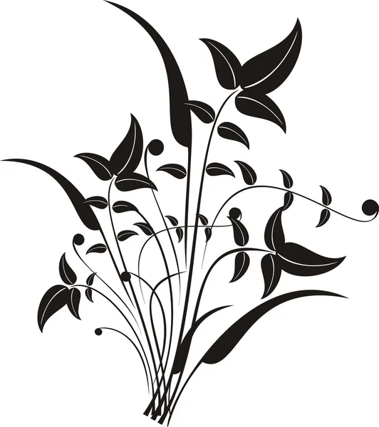 Illustration des éléments de design floral — Image vectorielle