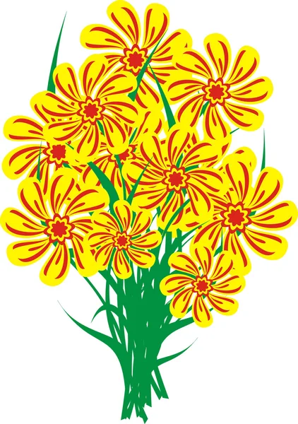 花のデザイン要素の図 — ストックベクタ