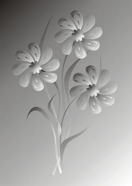 Ilustración de elementos de diseño floral — Archivo Imágenes Vectoriales