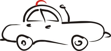 Caricature the car clipart