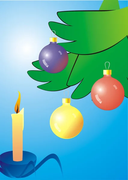 Árvore de Natal fundo ilustração — Vetor de Stock