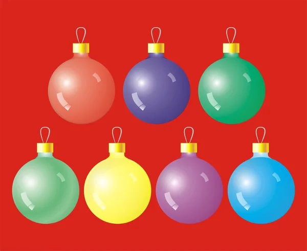 Christmas balls illustration — Stock Vector