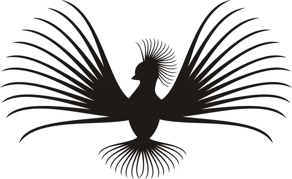 Exotiska fågeln har spridit sig vingar — Stock vektor