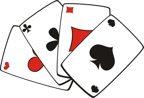 Spelkort tricks fokuserar — Stock vektor