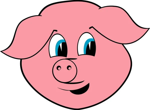 Cheerful pig — Stock Vector