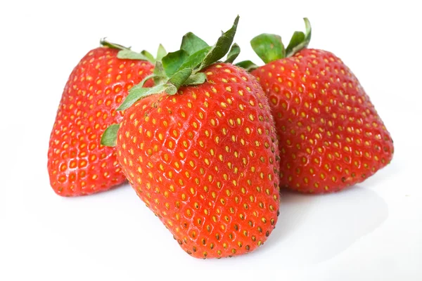 Three strawberries — Stock Photo, Image