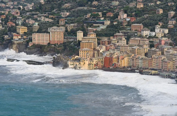 Camogli during a storm — Stock Photo, Image