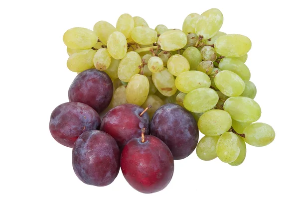 Ciruelas y uvas — Foto de Stock
