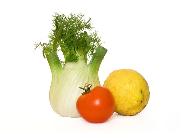 Finocchio, pomodoro e limone — Foto Stock