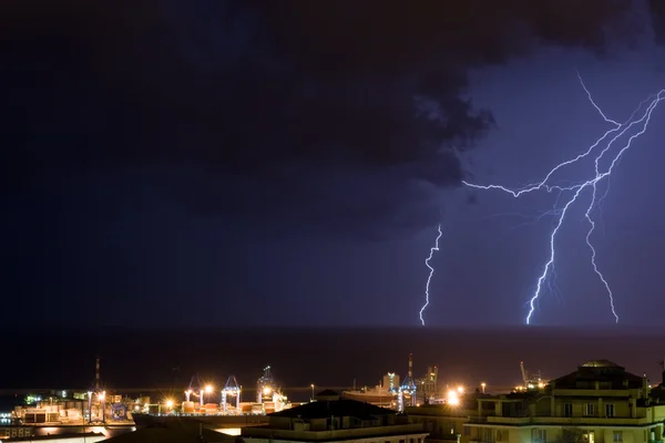 stock image Lightning in Genova