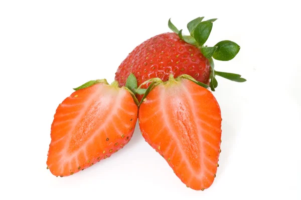Strawberries cut in half — Stock Photo, Image