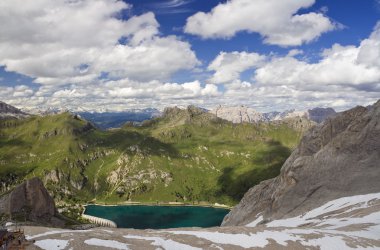 Panorama from Marmolada glacier clipart