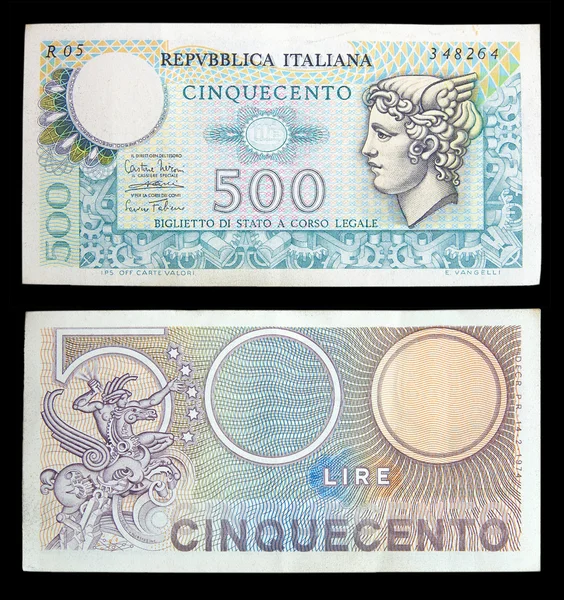 Old italian banknotes — Stok fotoğraf
