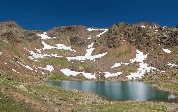 Lago delle marmotte, panorama — Zdjęcie stockowe
