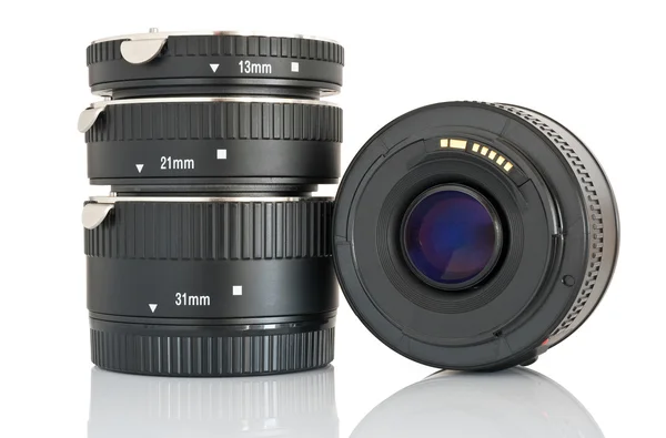 stock image Lens with extension tubes set