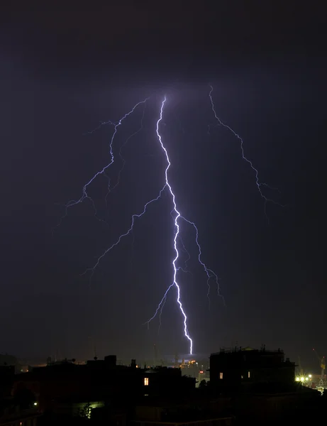 stock image Lightning in Genova