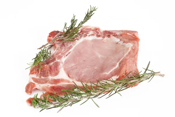 Varkensvlees biefstuk met rozemarijn — Stockfoto