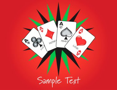Poker cards clipart