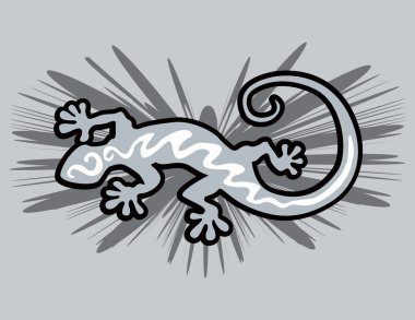 Grey gecko clipart