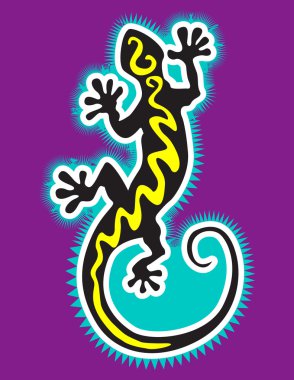 Black lizard clipart