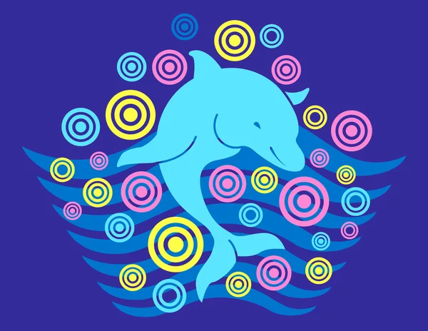 Delfín bebé — Vector de stock