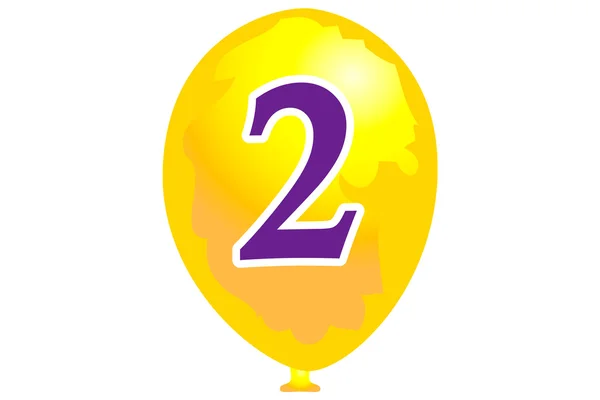 Ballon numéro deux — Image vectorielle