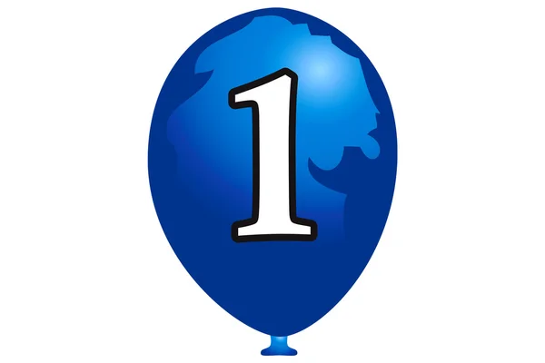 Ballon Nummer eins — Stockvektor