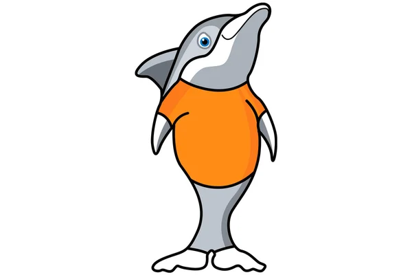 Dolphin friend — Stock Vector