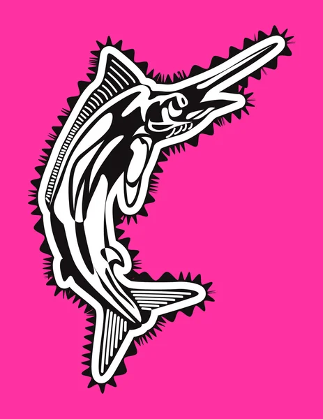 Tribal marlin fisk — Stock vektor