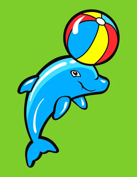Delfín bebé — Vector de stock