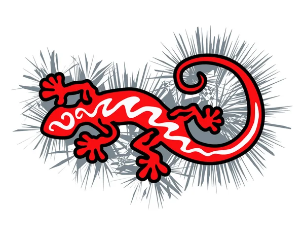 Червоний Gecko — стоковий вектор