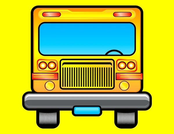 Vista frontal do ônibus escolar —  Vetores de Stock