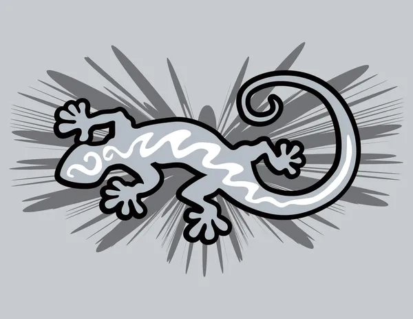 Серый геккон — стоковый вектор