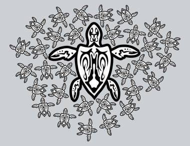 Mother turtle clipart