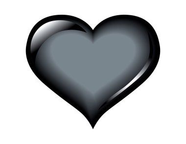 Black heart clipart