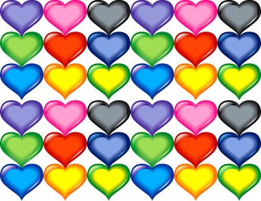 Hearts pattern clipart