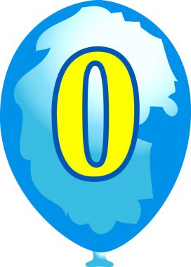 Zero balloon clipart