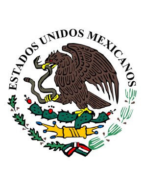 Mexican flag symbol clipart