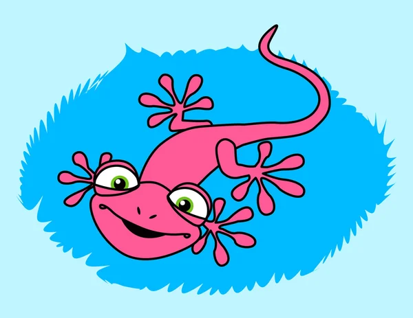 Gecko senhora rosa —  Vetores de Stock