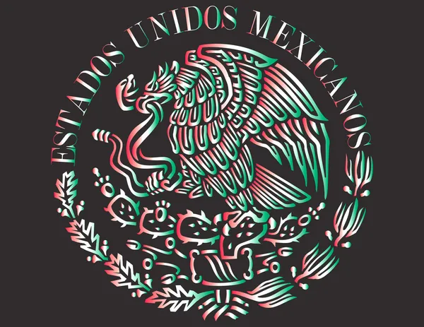 Meksika bayrağı simgesi — Stok Vektör