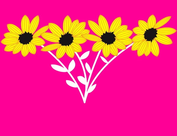 Sonnenblumenzweig — Stockvektor