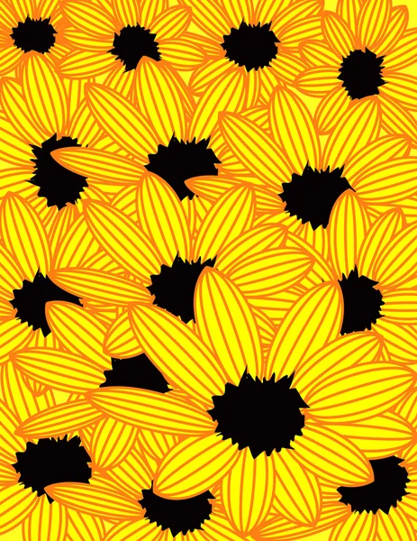 Zonnebloemen — Stockvector