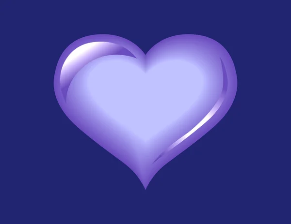 Corazón violeta — Vector de stock