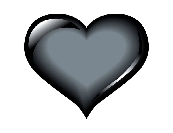 Corazón negro — Vector de stock