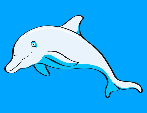 Grey dolphin — Stock Vector
