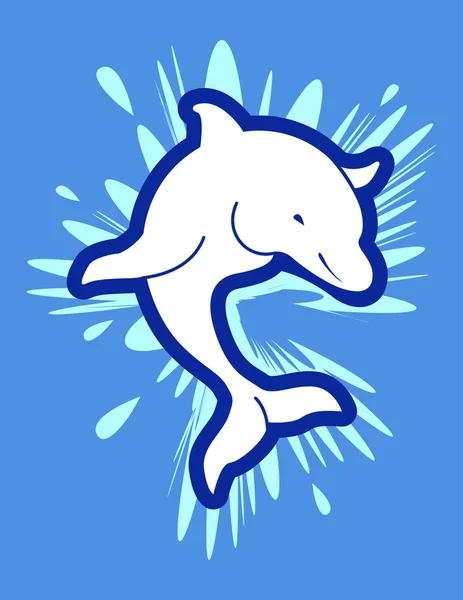 Splashing dolphin — Stock Vector