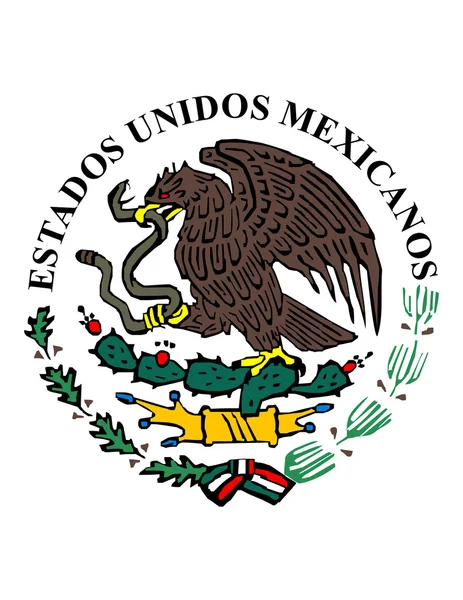 Mexická vlajka symbol — Stockový vektor