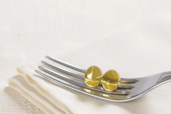 Capsule di olio vitaminico — Foto Stock