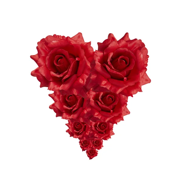 Piros rózsa szív — Stock Fotó